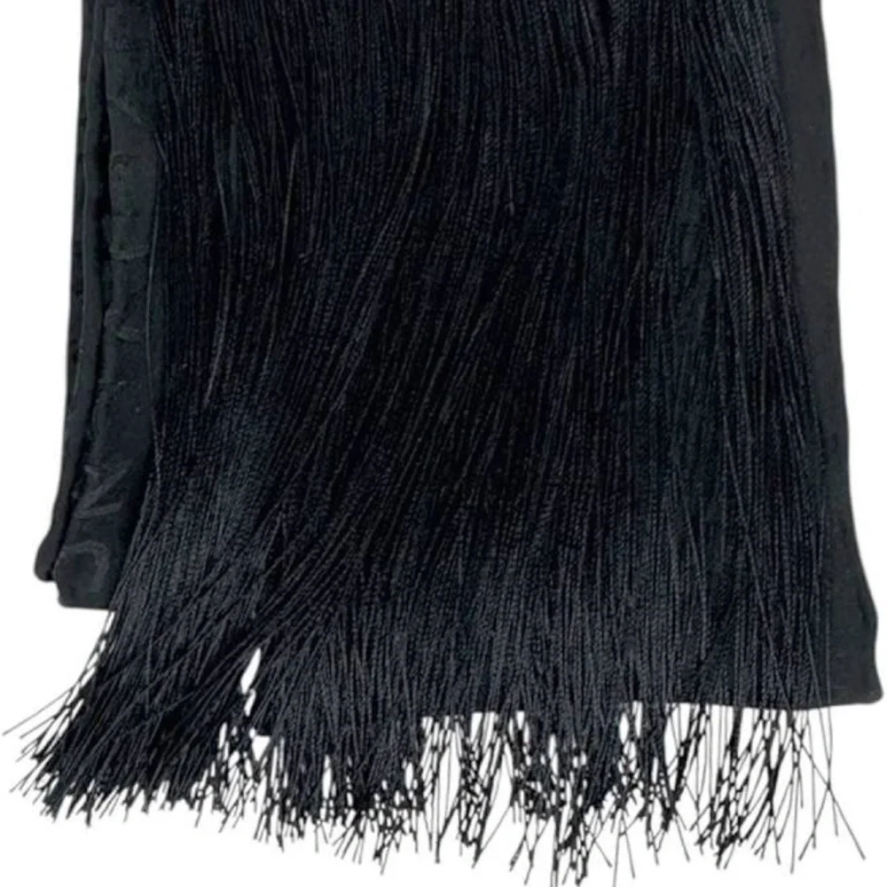 NEW Givenchy Silk Logo-Jacquard Fringe Scarf Made in Italy - Picture 7 of 9